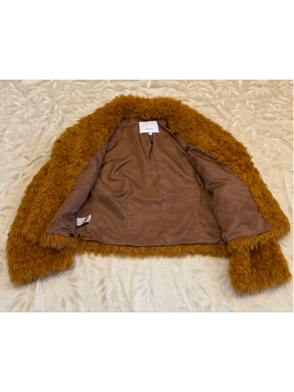 Cinq à Sept Sybella Faux Fur Jacket, Camel - Picture 6 of 9